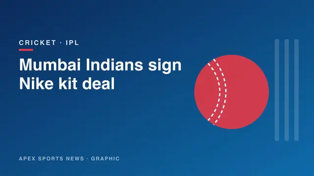 Apex Sports News graphic: Mumbai Indians sign a Nike kit deal