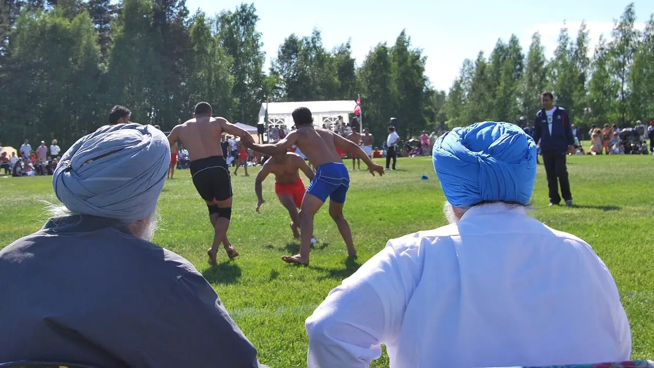 A kabaddi, general view