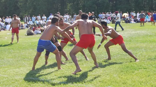 A kabaddi, general view