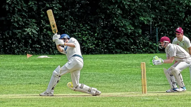 A cricket match, general view