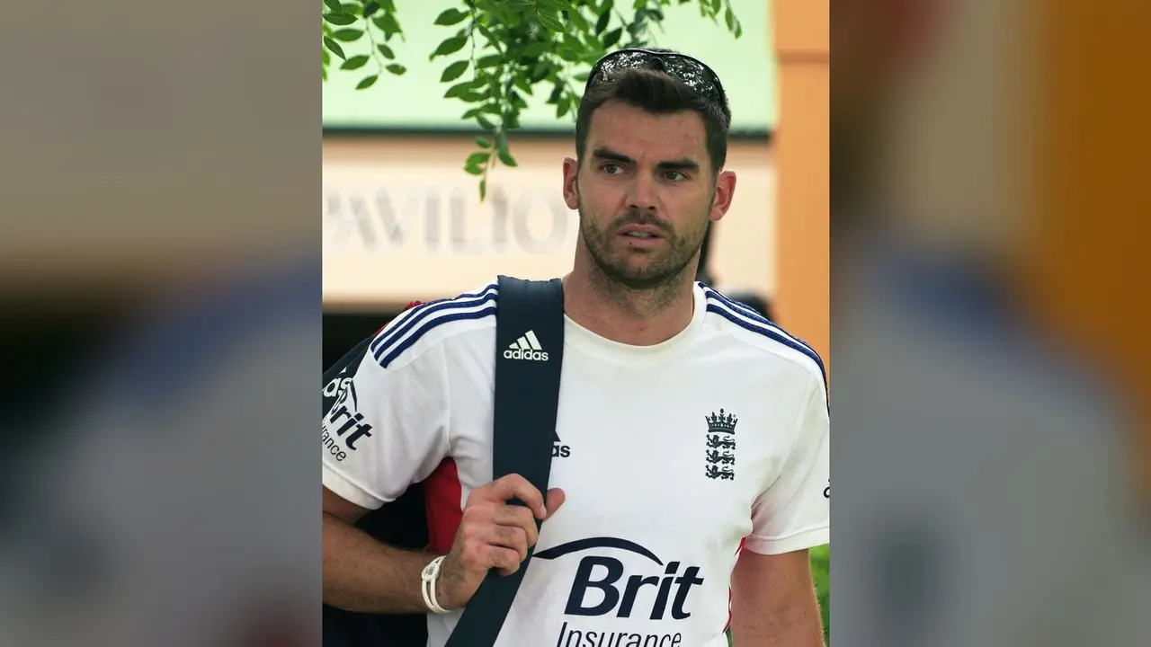 James Anderson in an England training shirt