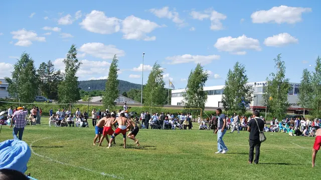 A kabaddi, general view