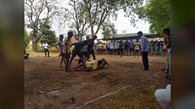 A kabaddi, general view