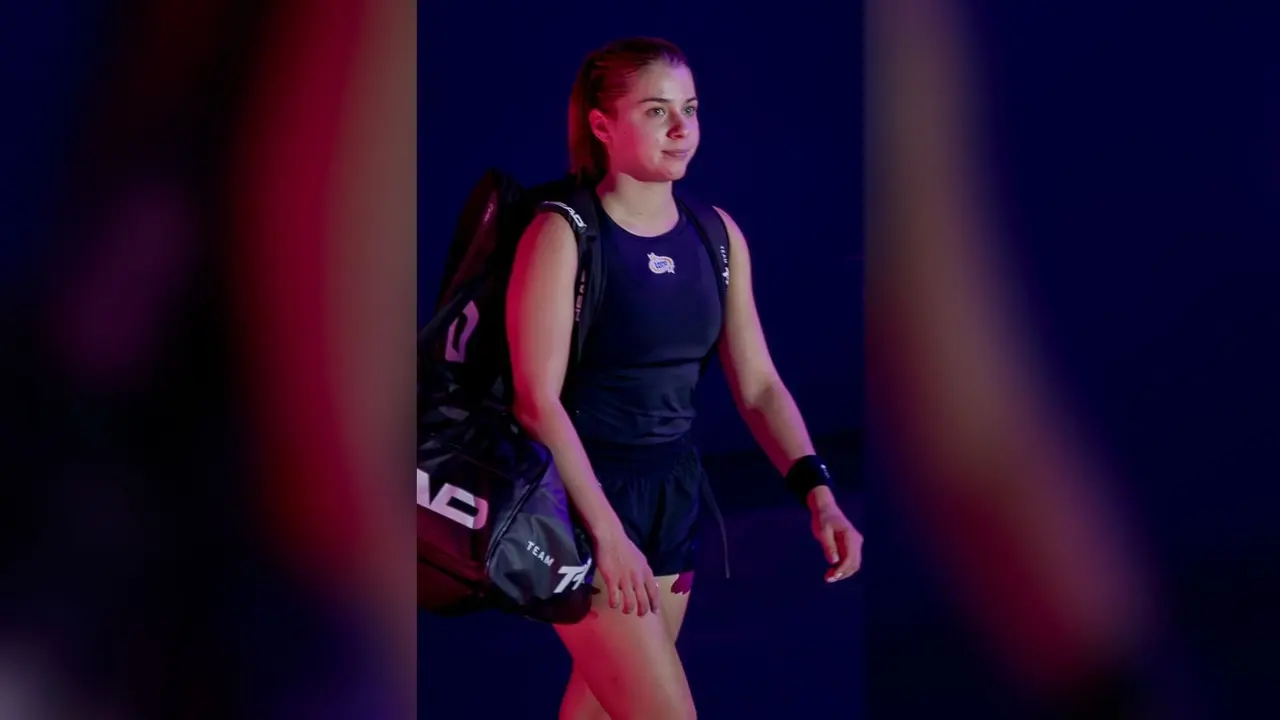 Polish tennis player Maja Chwalinska