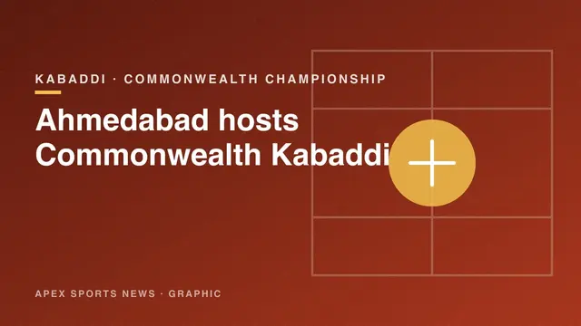 Apex Sports News graphic: Ahmedabad hosts the inaugural Commonwealth Kabaddi Championship