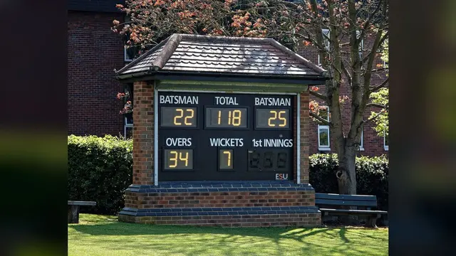 A cricket match, general view